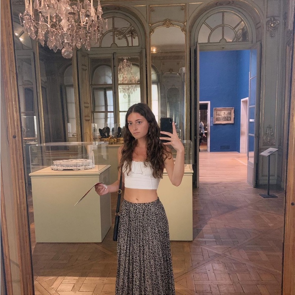 maxi skirt floral american eagle